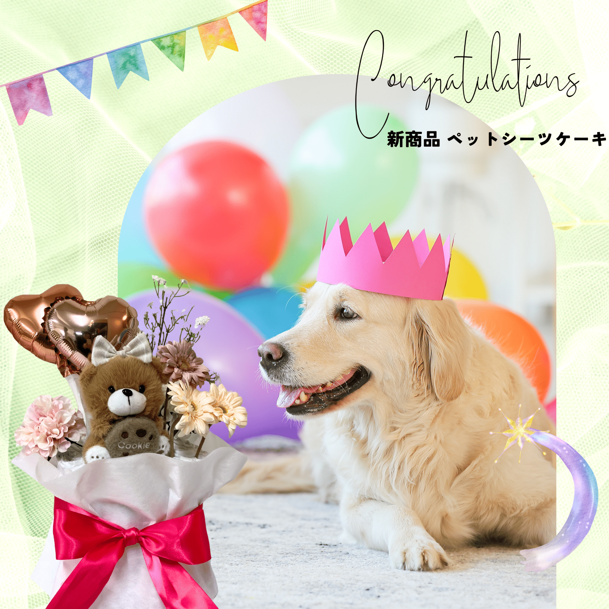 【新商品のお知らせ】ペットとの暮らしを彩る「ペットシーツケーキ」 - Alice's Dog & Cat