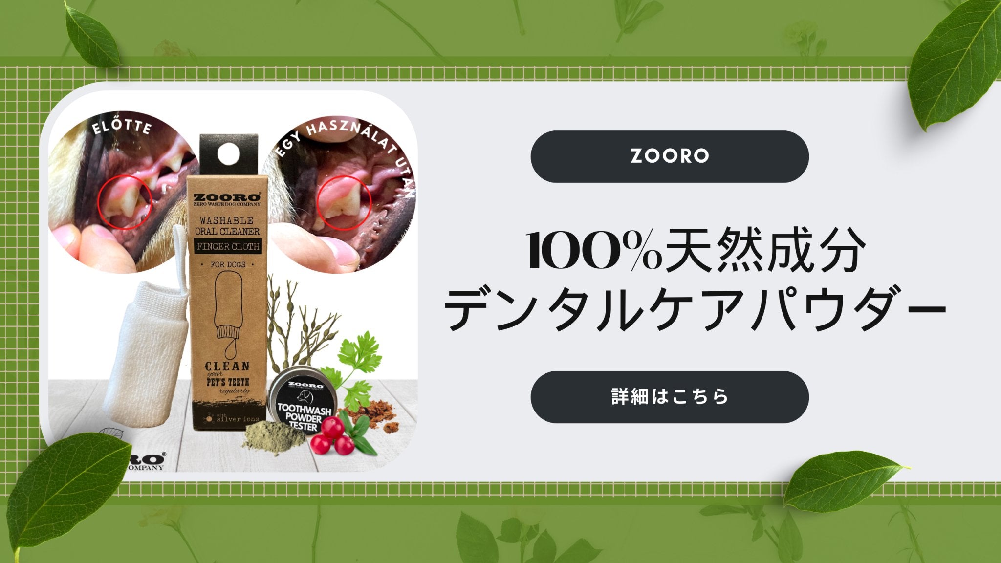【新商品のご案内】愛犬の口内ケアに革命!ZOORO® 100%天然成分デンタルケアパウダーが登場 - Alice's Dog & Cat