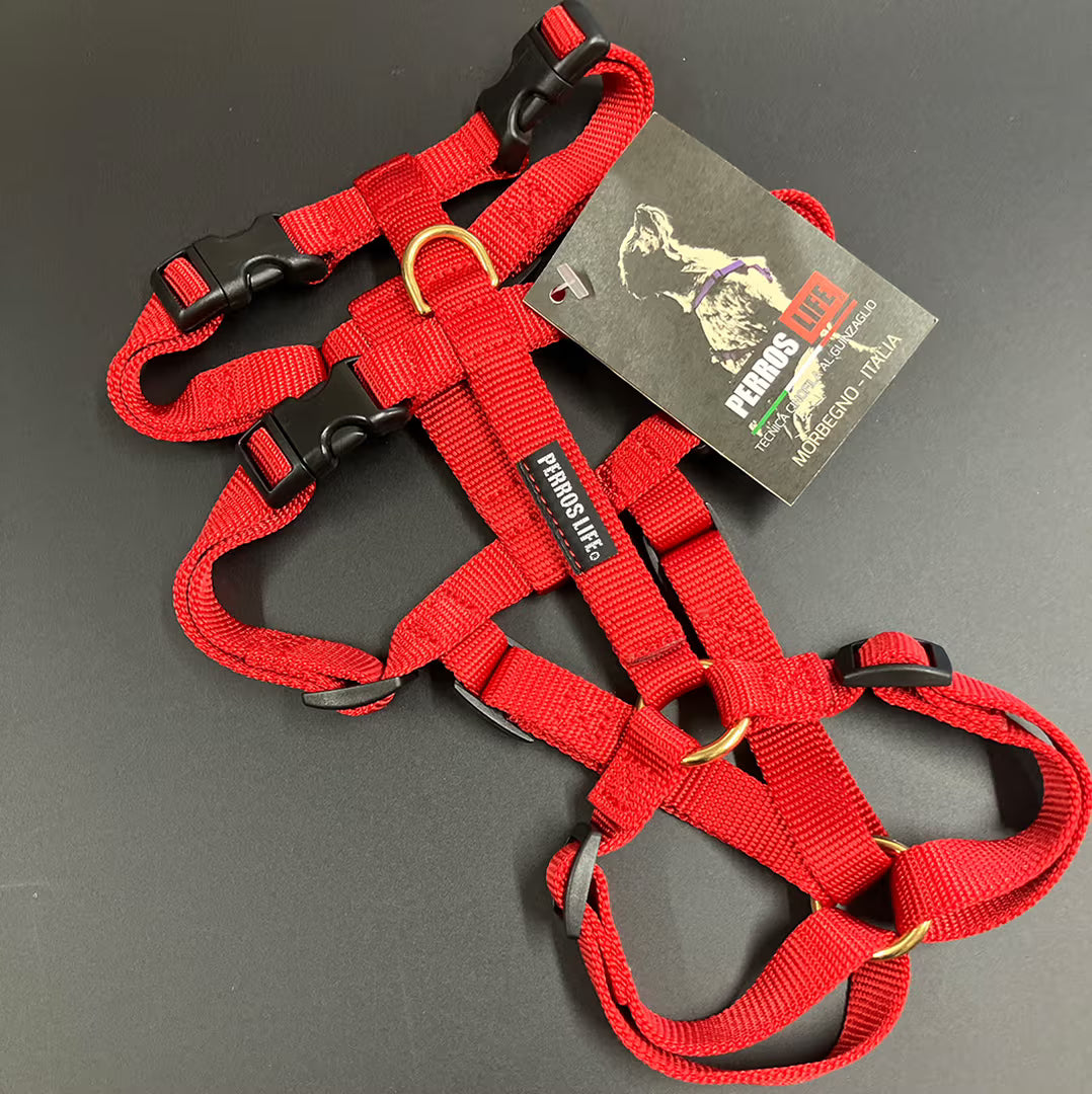 犬用ハーネス PERROS - 胸深く腹部細い犬用ドピアッカハーネス