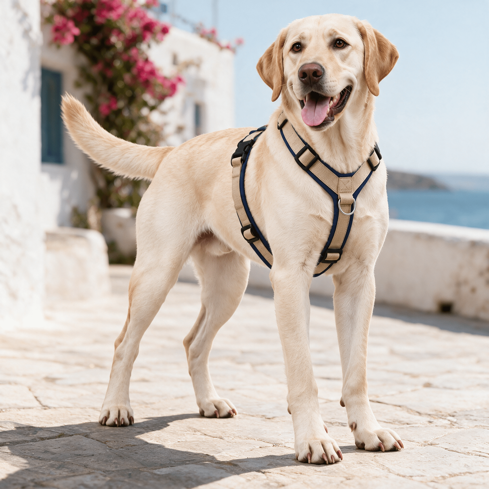 犬用ハーネス ベージュ 4dox コンフォートプラス カプチーノ｜茶毛に