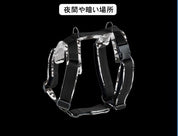 犬用ハーネス 4dox - ブラック反射カモフラージュカラー | 全体パッド付きで引っ張りの負担を軽減|ペット用首輪・ハーネス