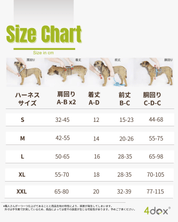 犬用ハーネス 4dox - コンフォートプラスハーネス XL / XXL|ペット・ペット用品>ペット用品>ペット用首輪・ハーネス|犬用ハーネス 4doxサイズ表