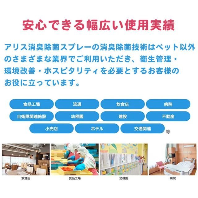 ペット用消臭除菌スプレー - Alice's Dog & Cat | 犬猫の健康を守る無香料スプレー|ペット用香水・消臭スプレー|ペット用消臭除菌スプレー - 専門プロ使用 | 衛生施設でも使用