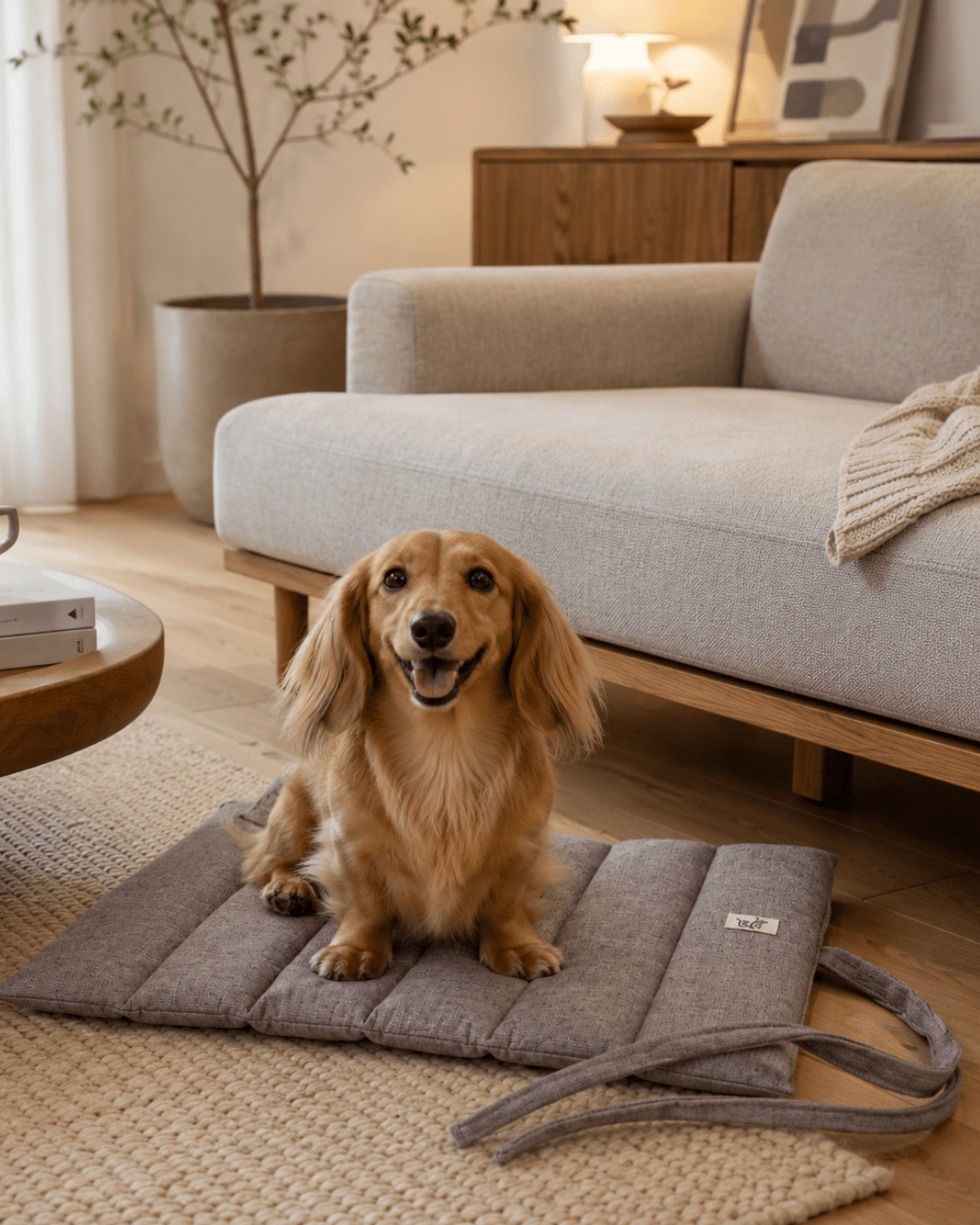 犬用ロールアップマット 軽量 持ち運び おしゃれ カフェ・旅行・車用 Leo & Luna|犬用マット|犬用ロールアップマット 軽量 持ち運び おしゃれ カフェ・旅行・車用 Leo & Luna