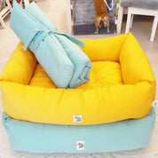 犬猫ベッド Leo & Luna フィオレコレクション カナリーイエロー| 丈夫なクッションと可愛いカラー|犬用ベッド