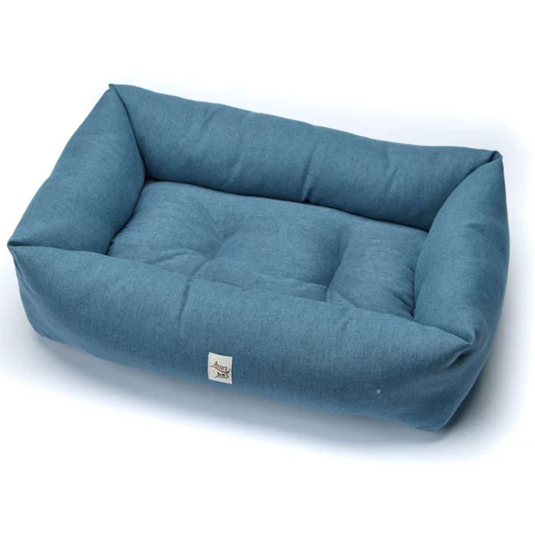 犬用ベッド｜Leo & Lunaシッタスチールブルーカラー｜最高のクッション