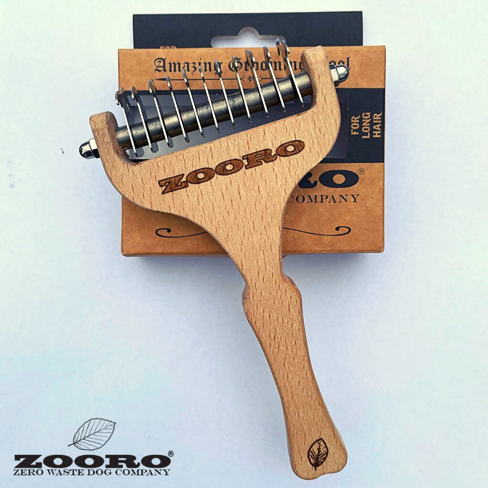 犬猫の抜け毛取り - ZOORO 長毛用 グルーミングコーム|ペット用品グルーミング用品|犬猫の抜け毛取り - ZOORO 長毛用 グルーミングコーム ロングタイプ | プロ仕様のペット用ブラシ|ペット用品グルーミング用品