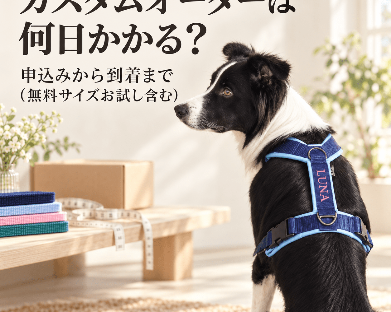 15 カスタムオーダーは何日かかる？｜申込みから到着まで（無料サイズお試し含む） - Alice's Dog & Cat