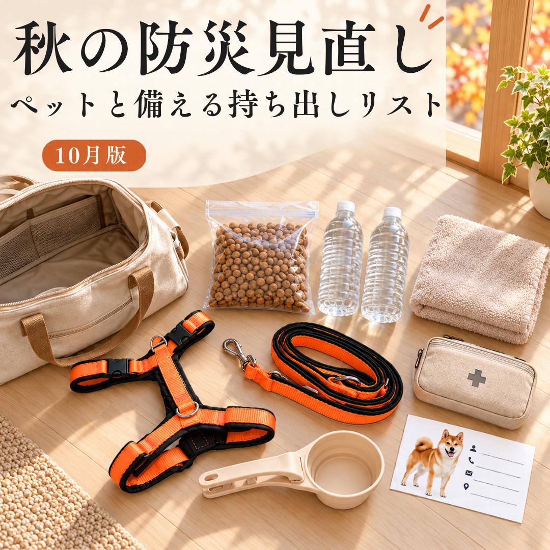 秋の防災見直し｜ペットと備える持ち出しリスト（10月版）