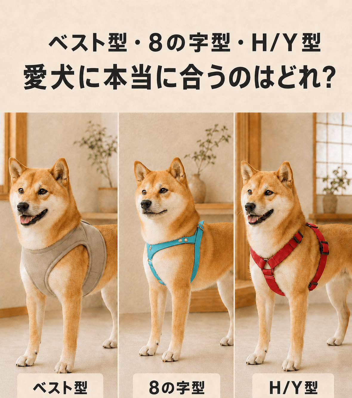 ベスト型・8型・HY型ハーネス徹底比較｜愛犬に本当に合うのはどれ？ - Alice's Dog & Cat