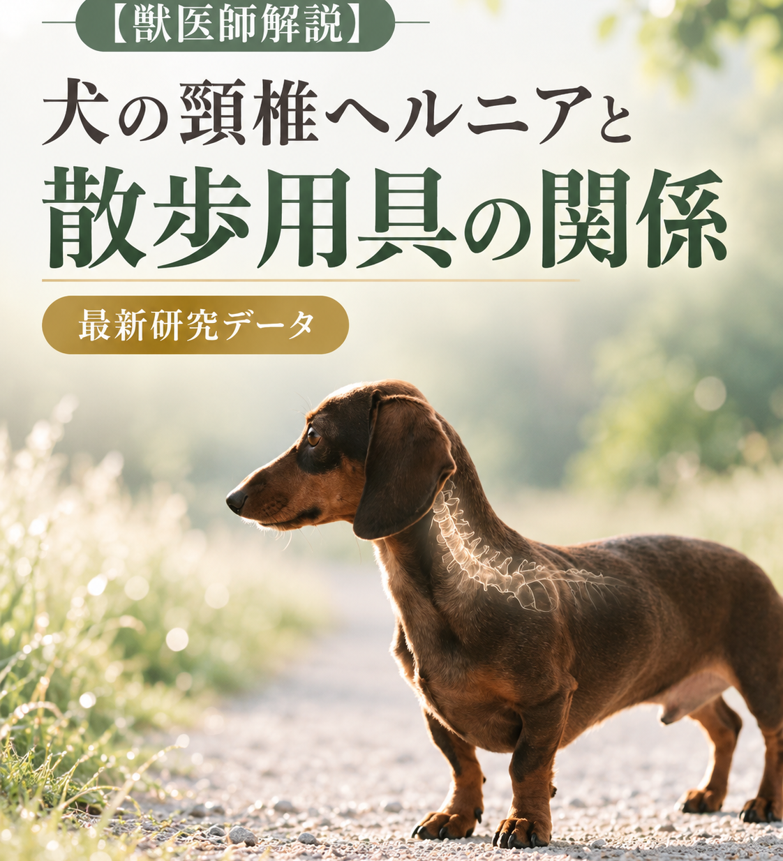 【獣医師解説】犬の頸椎ヘルニアと散歩用具の関係