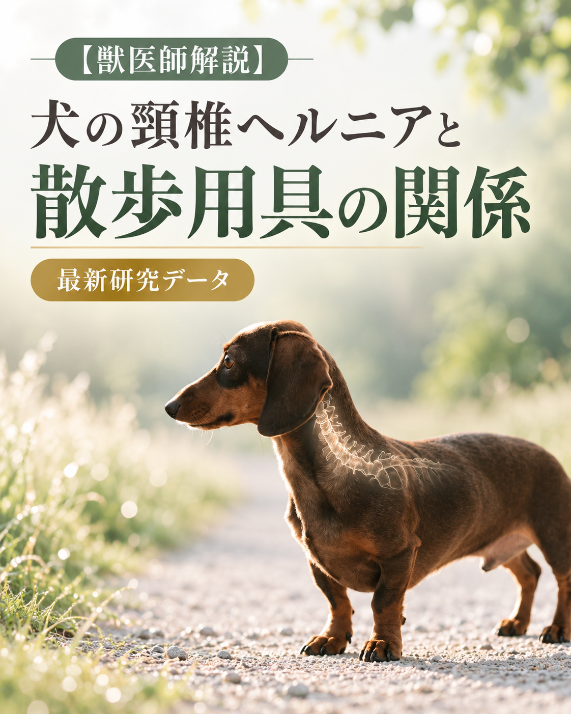 【獣医師解説】犬の頸椎ヘルニアと散歩用具の関係