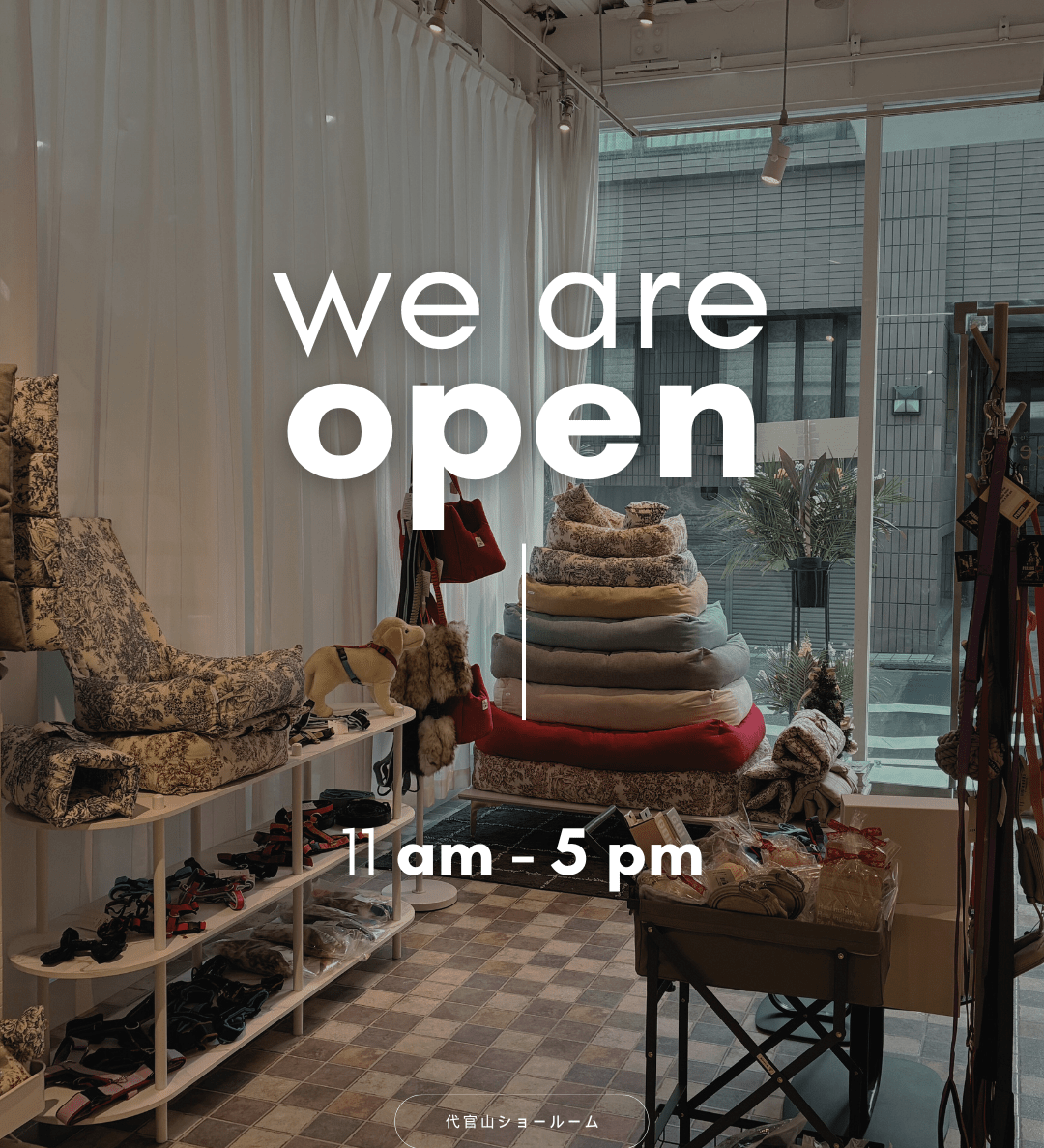 【代官山ショールームよりお知らせ】営業日や予約について - Alice's Dog & Cat