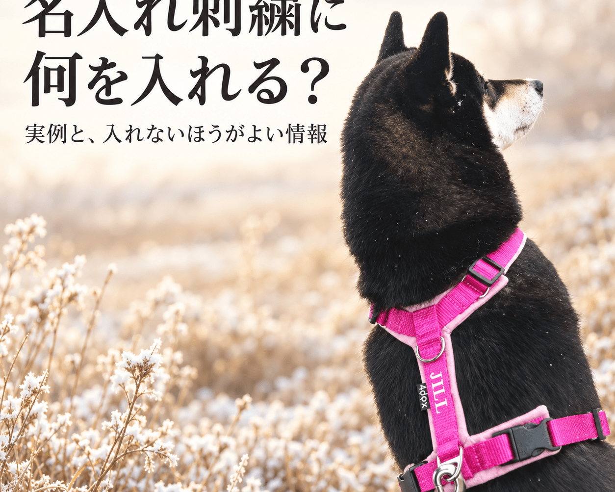名入れ刺繍に何を入れる？｜実例と、入れないほうがよい情報 - Alice's Dog & Cat