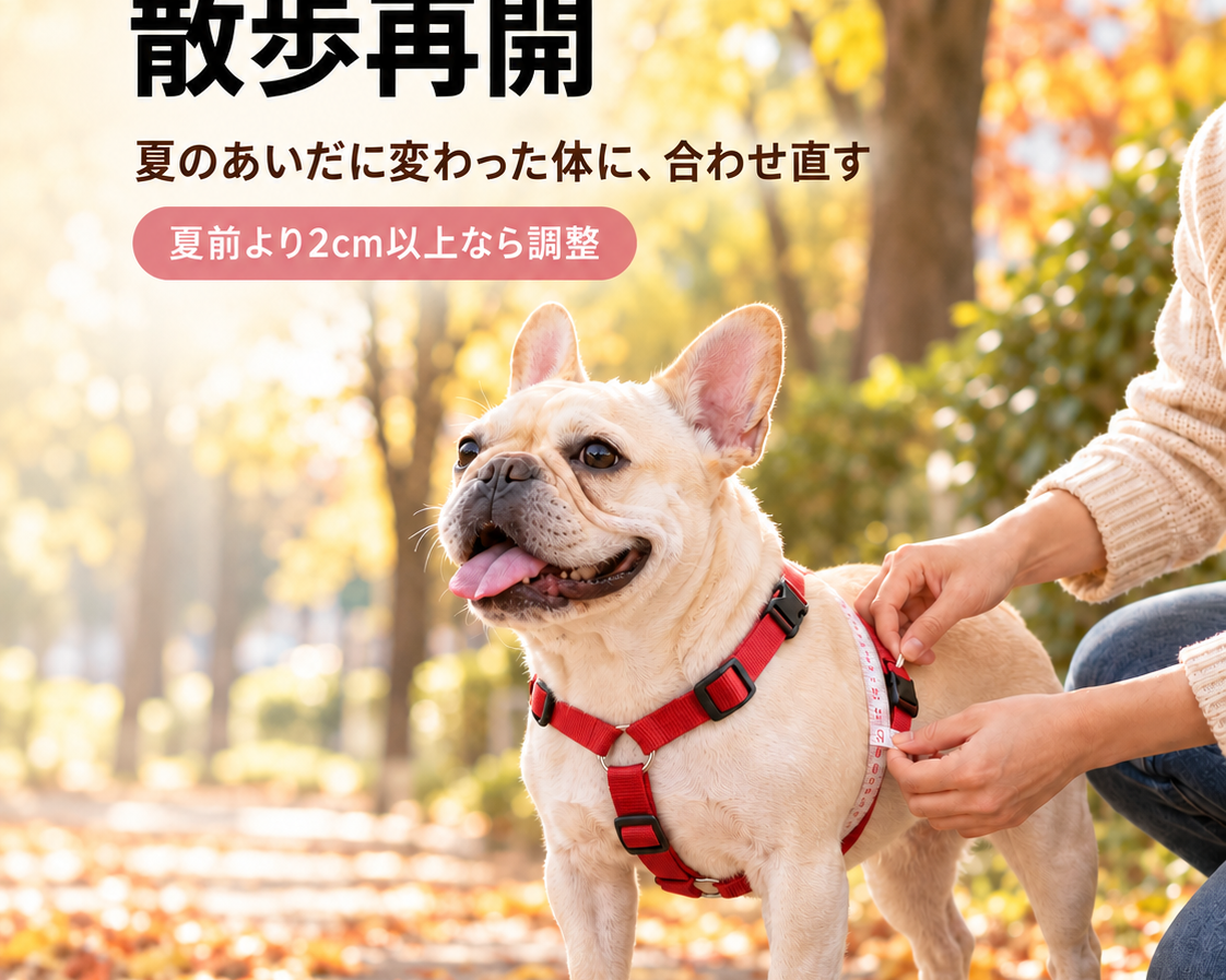 涼しくなって散歩再開｜夏のあいだに変わった体に、合わせ直す - Alice's Dog & Cat