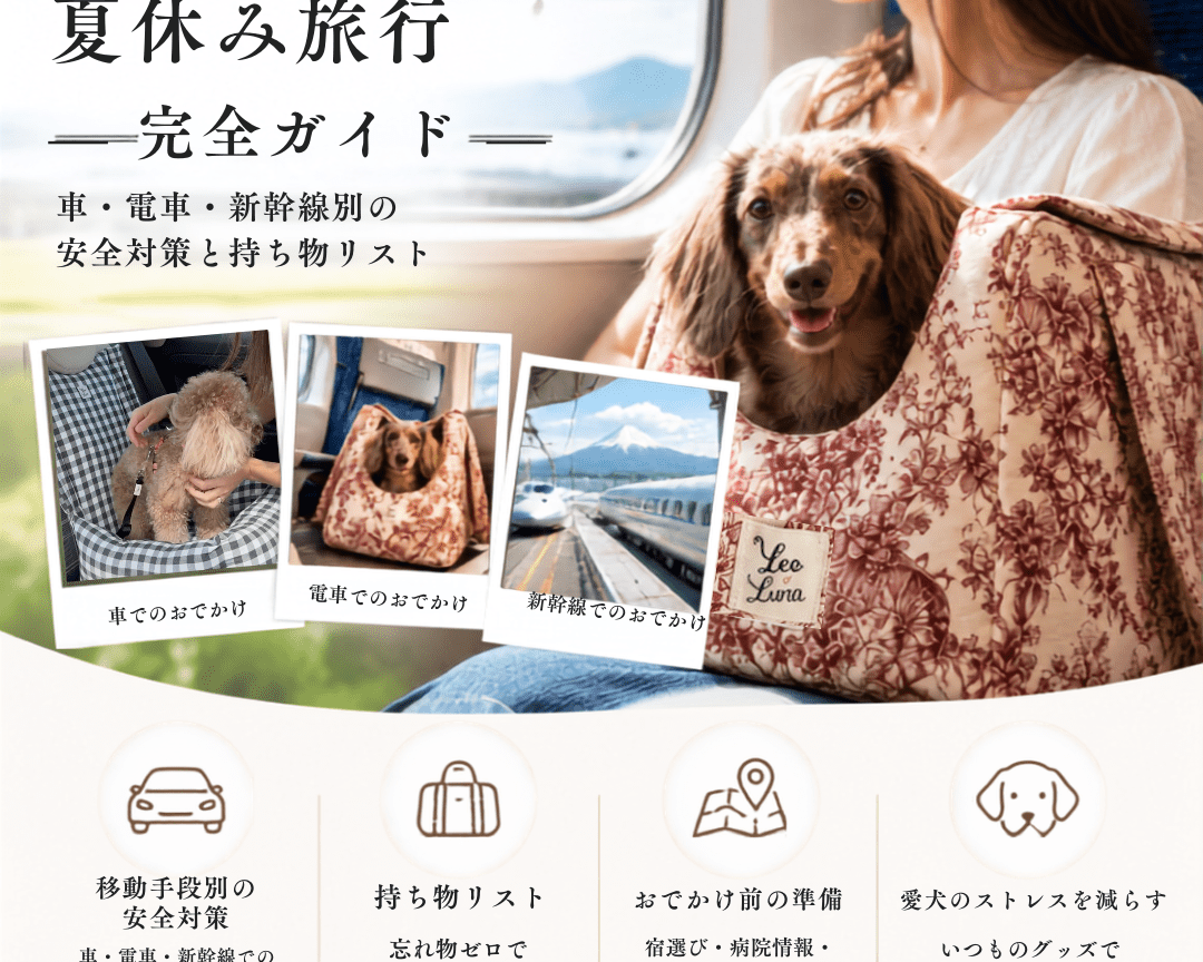 犬とのお盆帰省・夏休み旅行 完全ガイド｜車・電車・新幹線別の安全対策と持ち物リスト - Alice's Dog & Cat