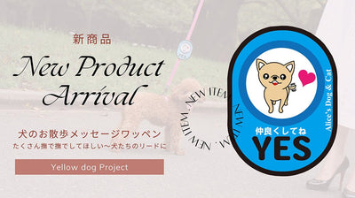 【新商品】犬のお散歩メッセージワッペン YES新登場