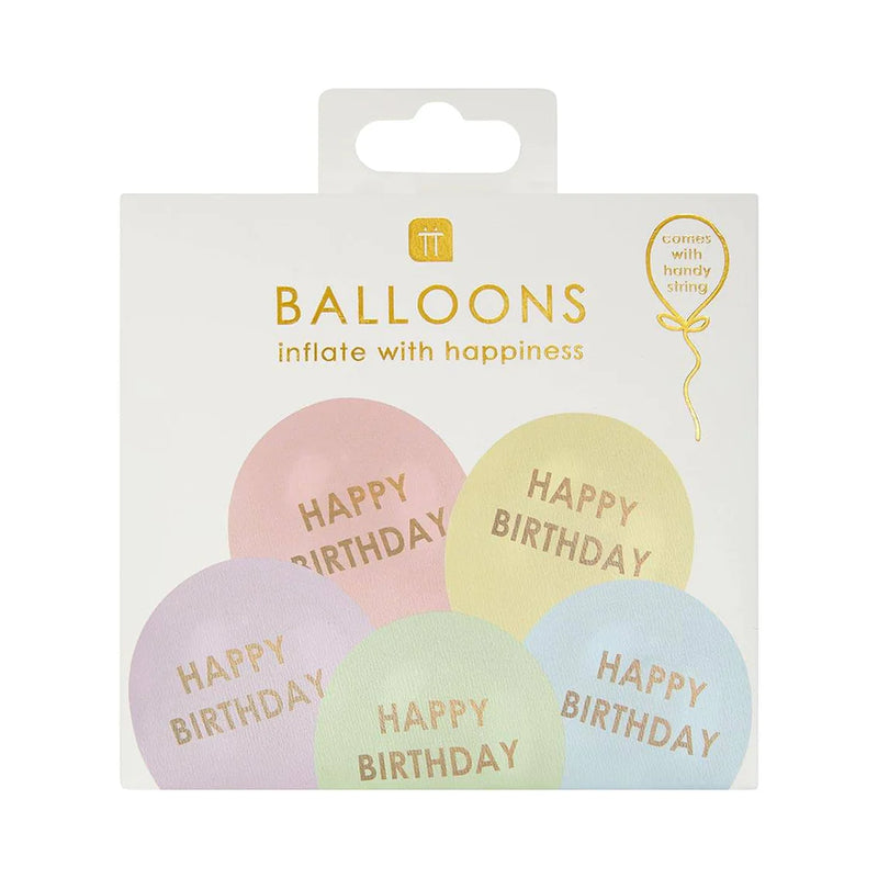 Talking Tables Pastel Happy Birthday Balloons 