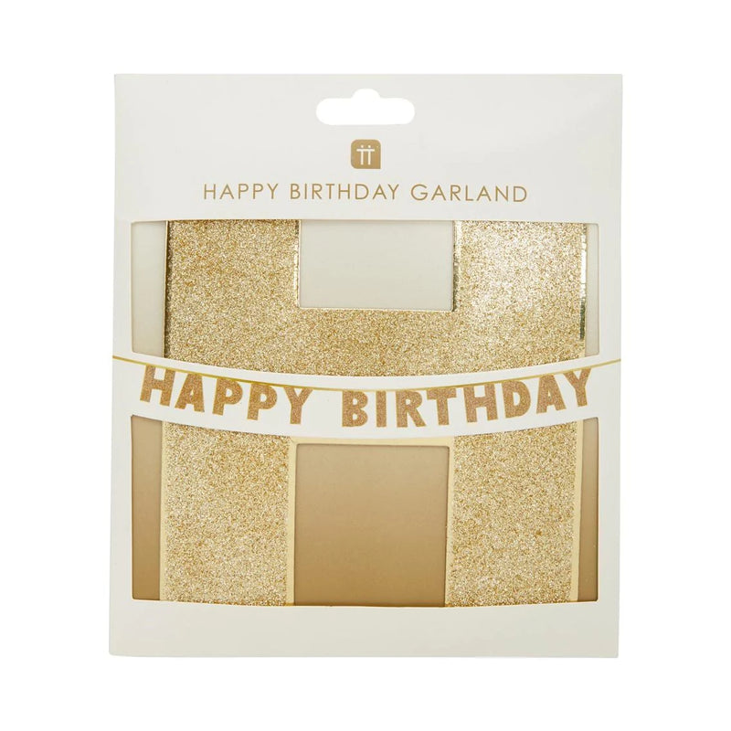 Talking Tables Luxe Gold Happy Birthday Garland 