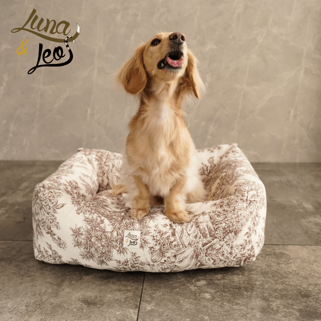 犬猫用ベッド Leo & Luna - トワルドジュイコレクション | エレガントで爪のひっかけに強い生地使用｜犬猫用ベッド｜犬猫用ベッド Leo & Luna - トワルドジュイコレクション | エレガントで爪のひっかけに強い生地使用｜犬猫用ベッド