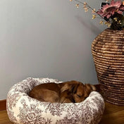 犬猫用ベッド Leo & Luna トワルドジュイ ブランフォンセ | 高級感あるブルー生地のデザイン｜ベッド｜犬猫用ベッド Leo & Luna トワルドジュイ ブランフォンセ | 高級感あるブルー生地のデザイン｜ベッド