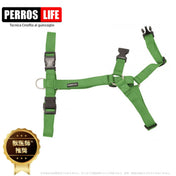 犬ハーネス PERROS - テクニカルハーネス パラキートグリーンカラー | 首を通さず簡単装着｜犬用ハーネス｜犬用ハーネス 首に負担をかけないY型デザイン　ペルロスハーネス ストレスフリーなお散歩体験