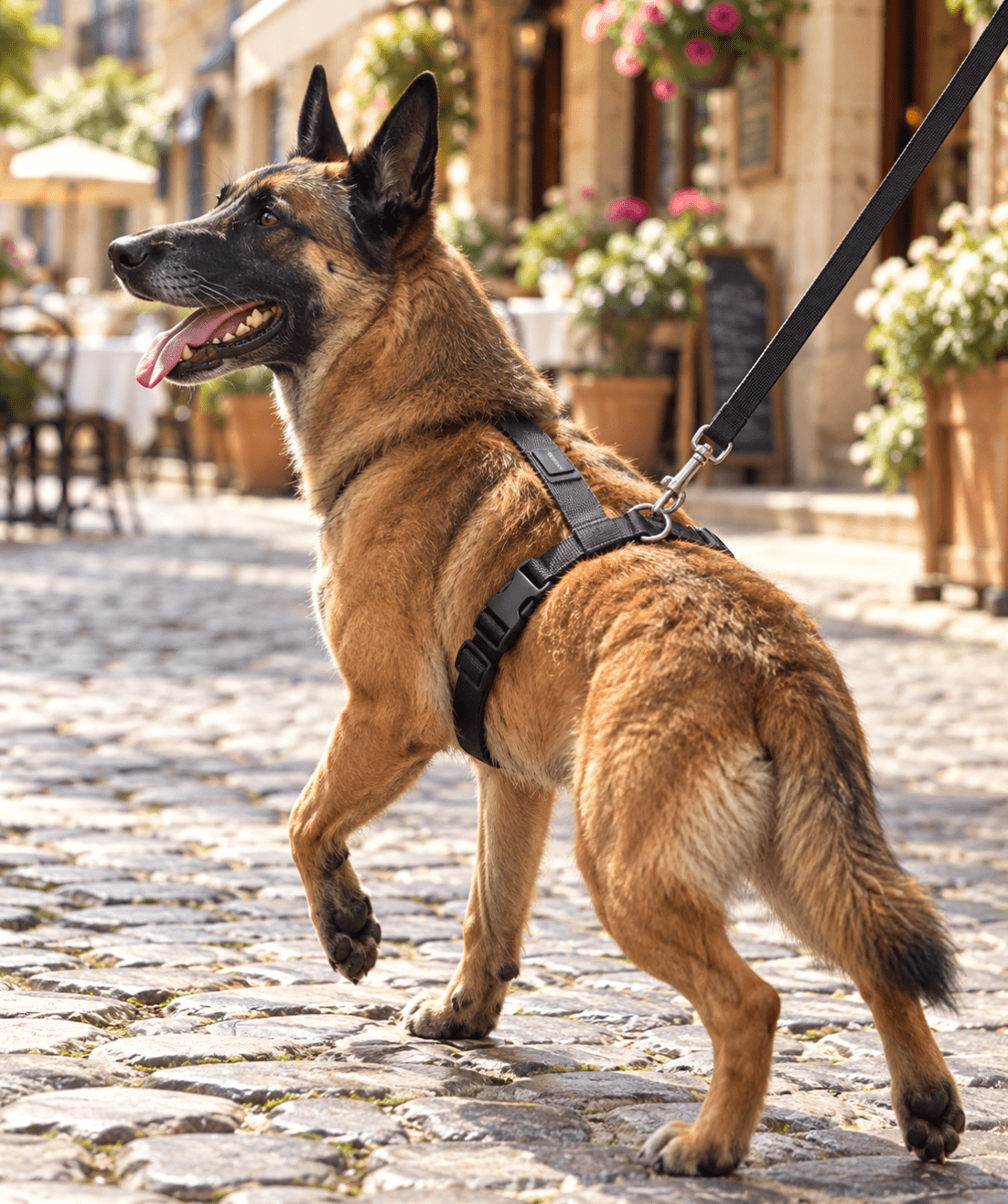 犬用ハーネス PERROS（ペルロス）ブラック｜首を通さないH型・Y型 イタリア製｜犬用ハーネス｜犬用ハーネス PERROS（ペルロス）ブラック｜首を通さないH型・Y型 イタリア製