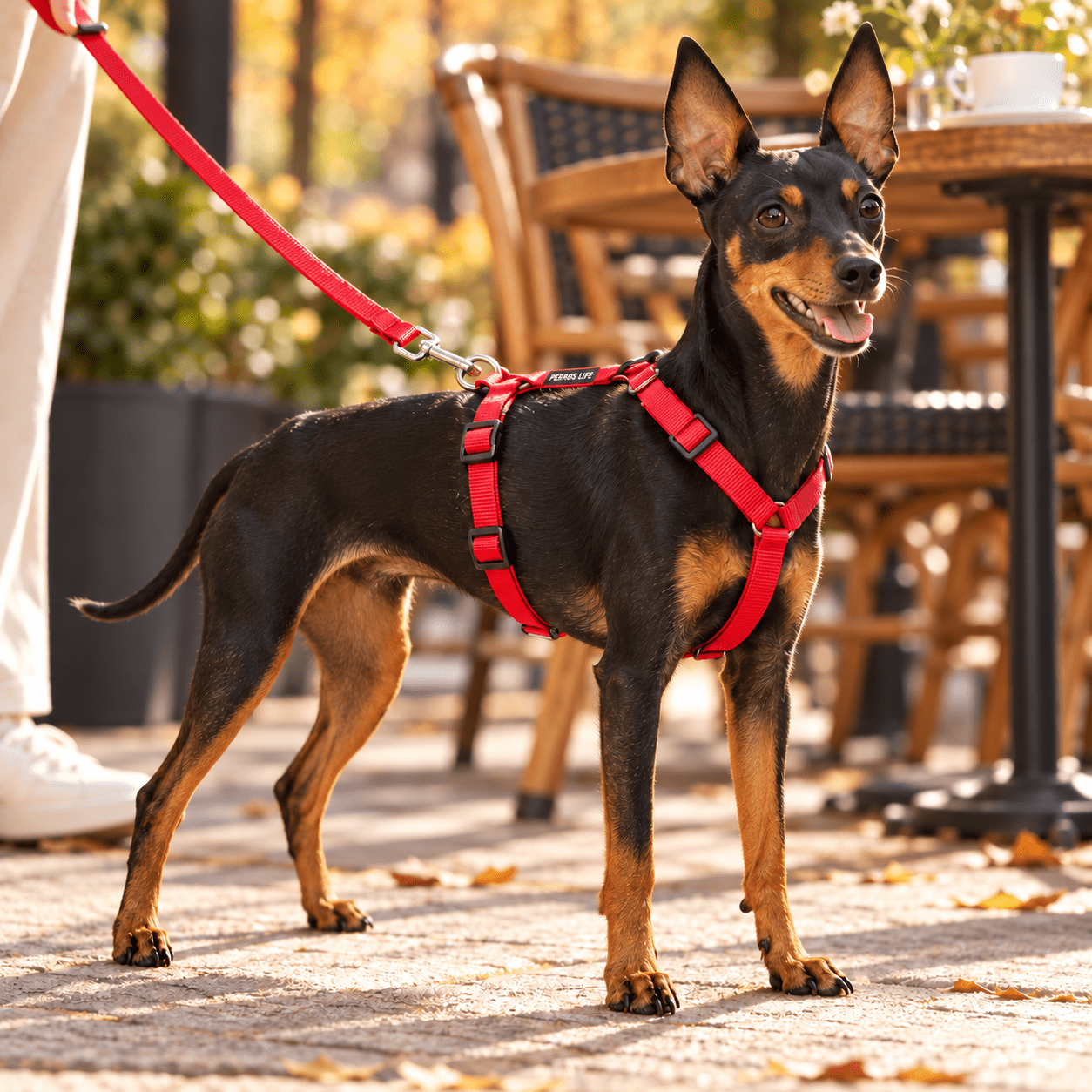 犬用ハーネス PERROS（ペルロス）ロッソ｜首を通さないH型・Y型 イタリア製｜犬用ハーネス｜犬用ハーネス PERROS（ペルロス）ロッソ｜首を通さないH型・Y型 イタリア製
