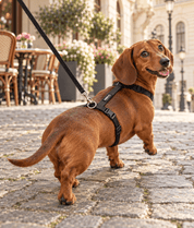 犬用ハーネス PERROS（ペルロス）ブラック｜首を通さないH型・Y型 イタリア製｜犬用ハーネス｜犬用ハーネス PERROS（ペルロス）ブラック｜首を通さないH型・Y型 イタリア製