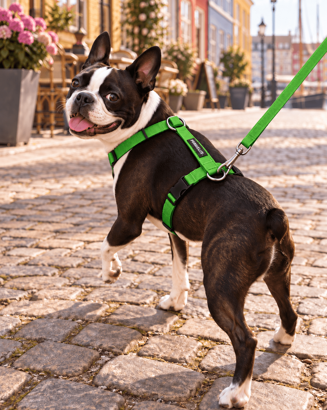 犬用ハーネス PERROS（ペルロス）パラキートグリーン｜首を通さないH型・Y型 イタリア製｜犬用ハーネス｜犬用ハーネス PERROS（ペルロス）パラキートグリーン｜首を通さないH型・Y型 イタリア製