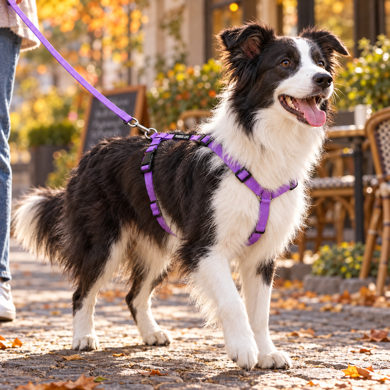 犬用ハーネス PERROS（ペルロス）バイオレット｜首を通さないH型・Y型 イタリア製｜犬用ハーネス｜犬用ハーネス PERROS（ペルロス）バイオレット｜首を通さないH型・Y型 イタリア製