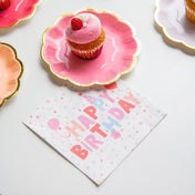 Talking Tables ローズエコハッピーバスデーナプキン｜誕生日パーティー｜犬猫 Talking Tables ローズエコハッピーバスデーナプキン｜誕生日パーティー