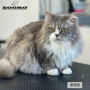 犬猫うさぎの抜け毛取り 猫使用前- ZOORO 短毛用 グルーミングコーム | プロ仕様ペット用ブラシ - Alice's Dog & Catproduct_type